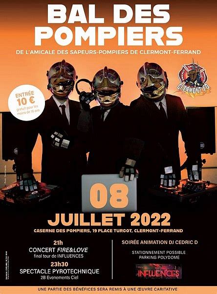 bal des pompiers clermont ferrand|Bal 2023 Pompiers Clermont